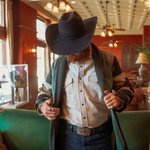 The Rambler- Men's Bootstitched Natural Selvedge Denim Shirt