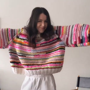 Pullover- Women's 'No Waste' Handknit