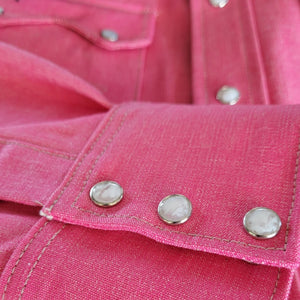 Highwayman- Men's Dark Pink Selvedge Western Shirt