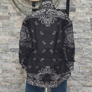 Lounge Set- Women's 2 pc Black Bandana Print