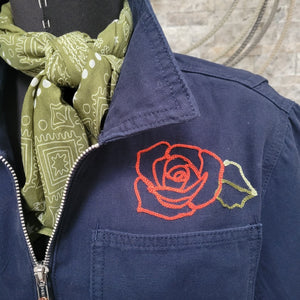 Coverall- Chainstitched Roses (sz.M)