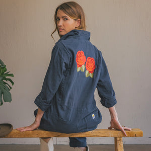 Coverall- Chainstitched Roses (sz.M)