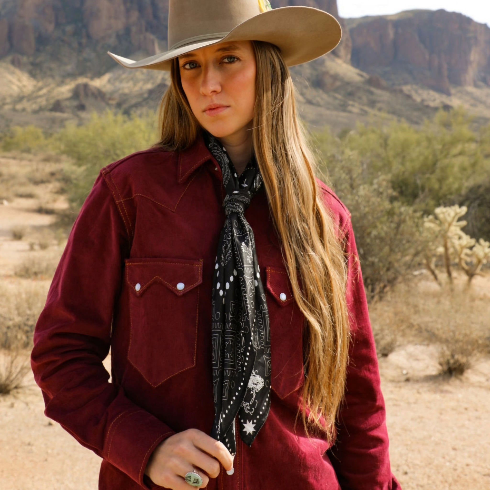 Outfits Cowgirl Scarf Around Neck To Wear Western Bandana Around