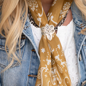 Bandana Slide- Silver Bootstitch