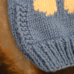 Cardigan- Handknit Cropped Cowboy Cardi (Denim)