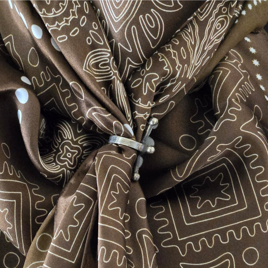 Bandana Slide- Silver Sheriff's Star