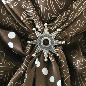 Bandana Slide- Silver Sheriff's Star