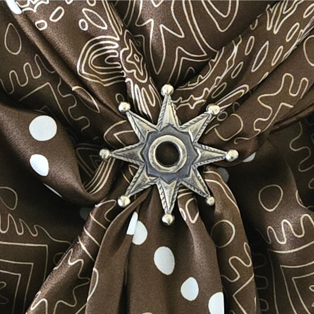 Bandana Slide- Silver Sheriff's Star