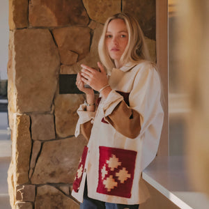 Tapestry Jacket- Denim Southwest Blanket