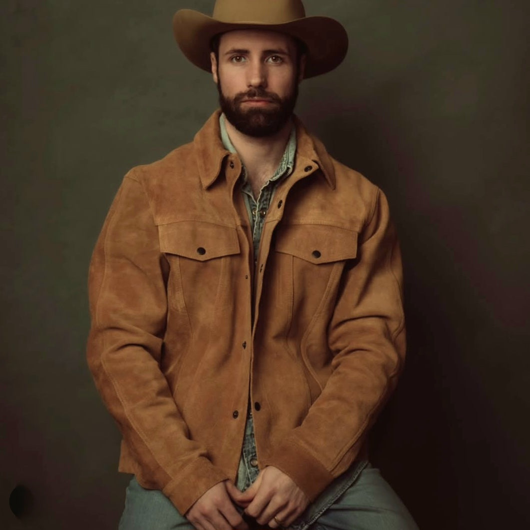 Long Haul- Whiskey Roughout Suede Jacket