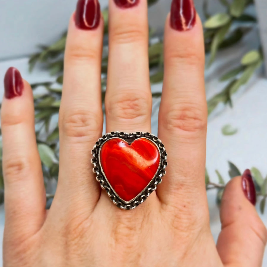 Ring- Sterling Hearts on Fire