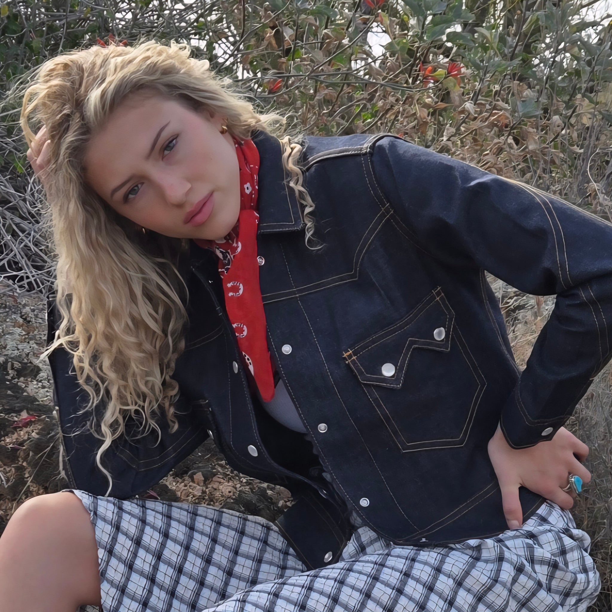 Queen Of Spades- Women's Indigo Denim Jacket