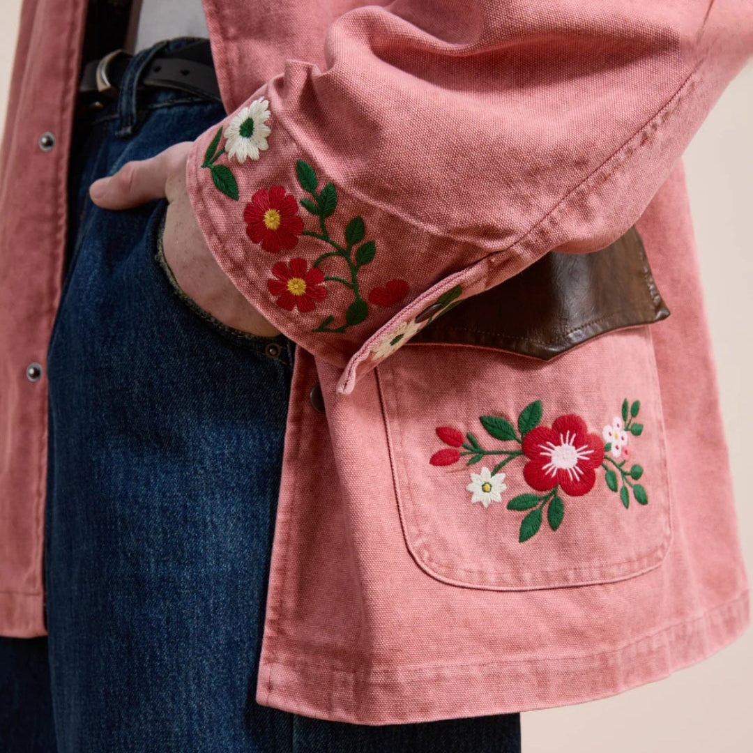 Work Jacket- Canvas Western Embroidered