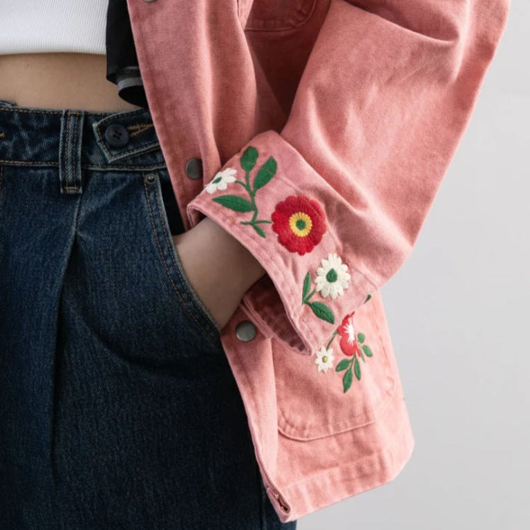 Work Jacket- Canvas Western Embroidered