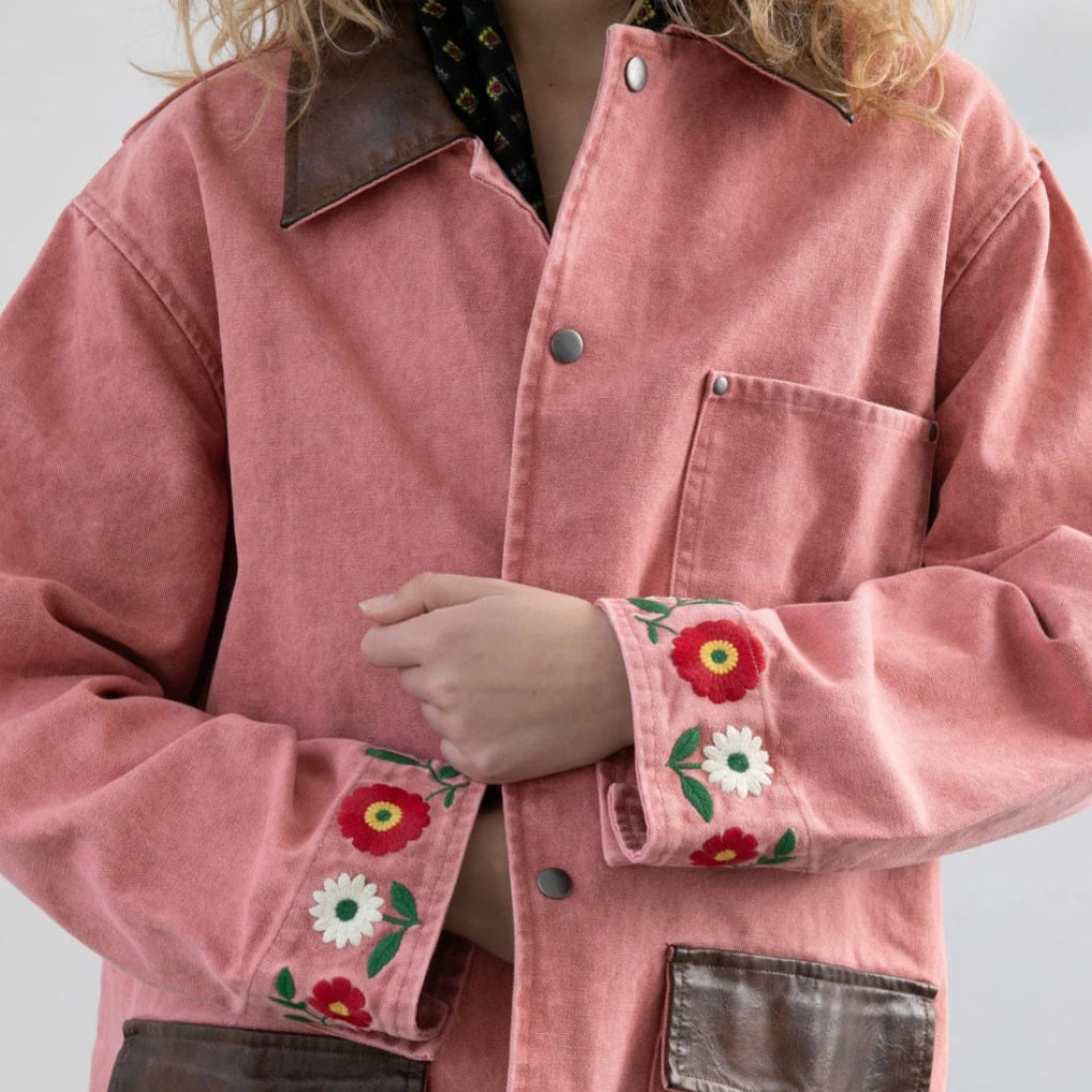 Work Jacket- Canvas Western Embroidered