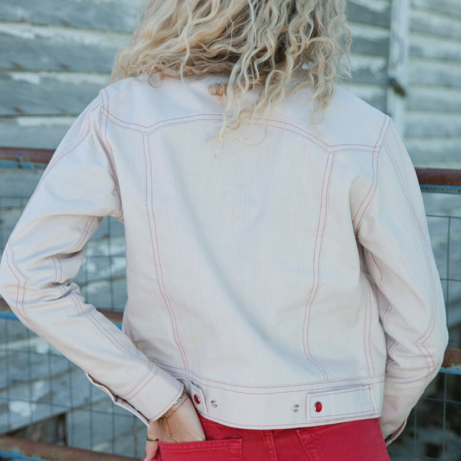 Queen Of Spades- Women's Natural Denim Jacket