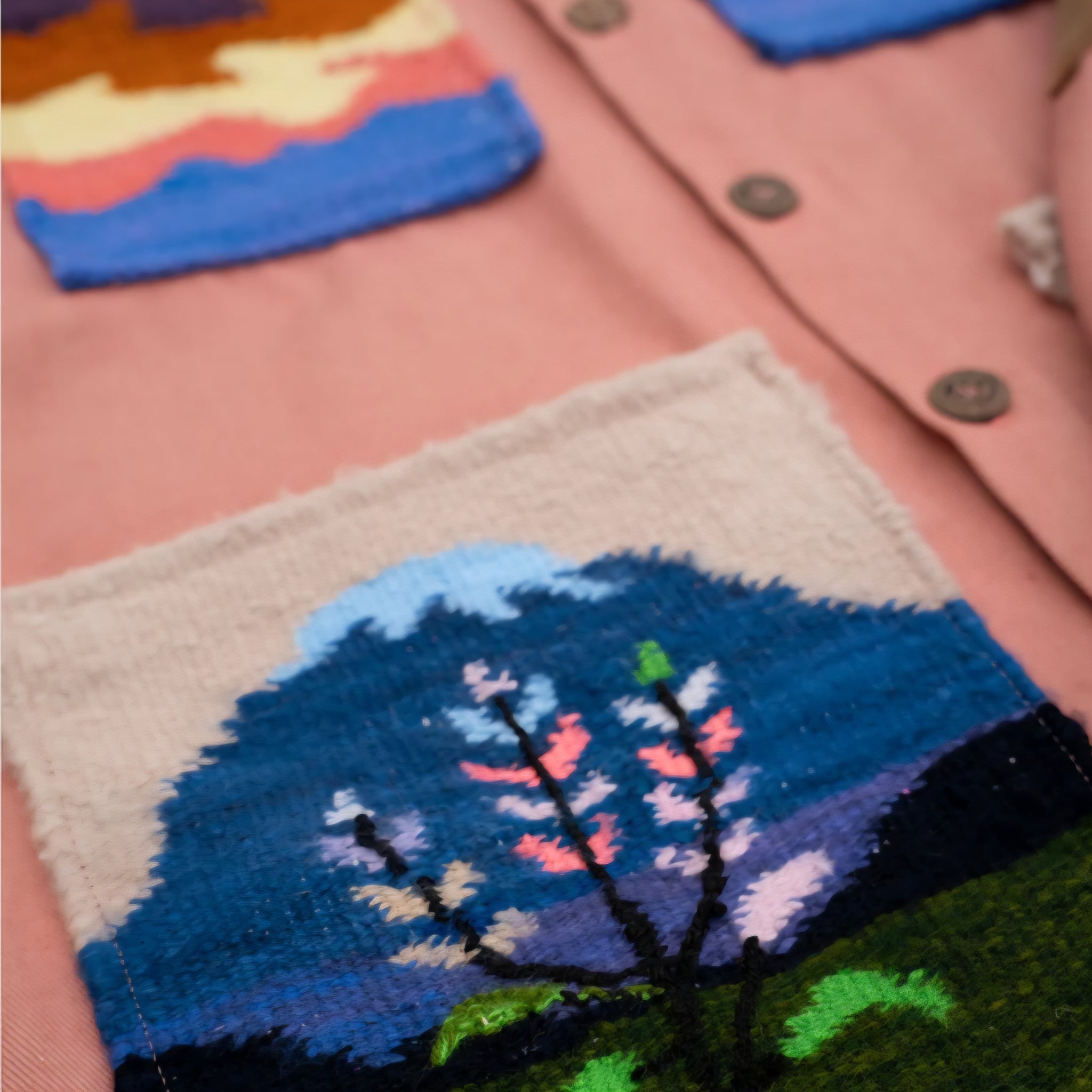 Tapestry Jacket- Denim Lupines