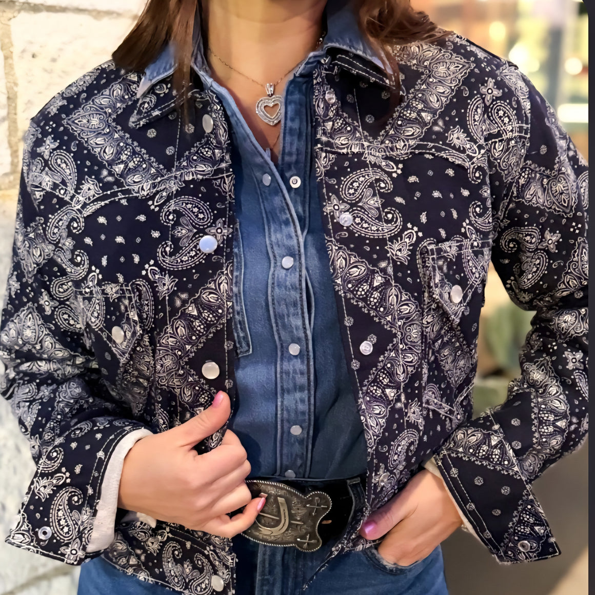 Bluebelle- Bandana Print Women's Blouson