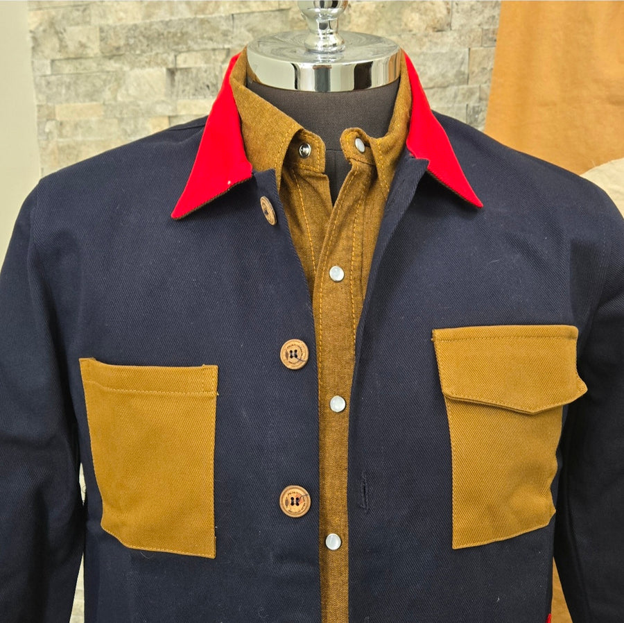 Chore Coat- Colorblock (Navy)