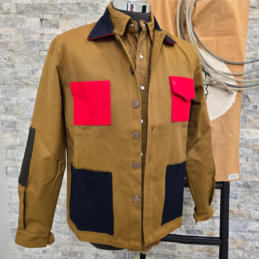 Chore Coat- Colorblock (Tan)