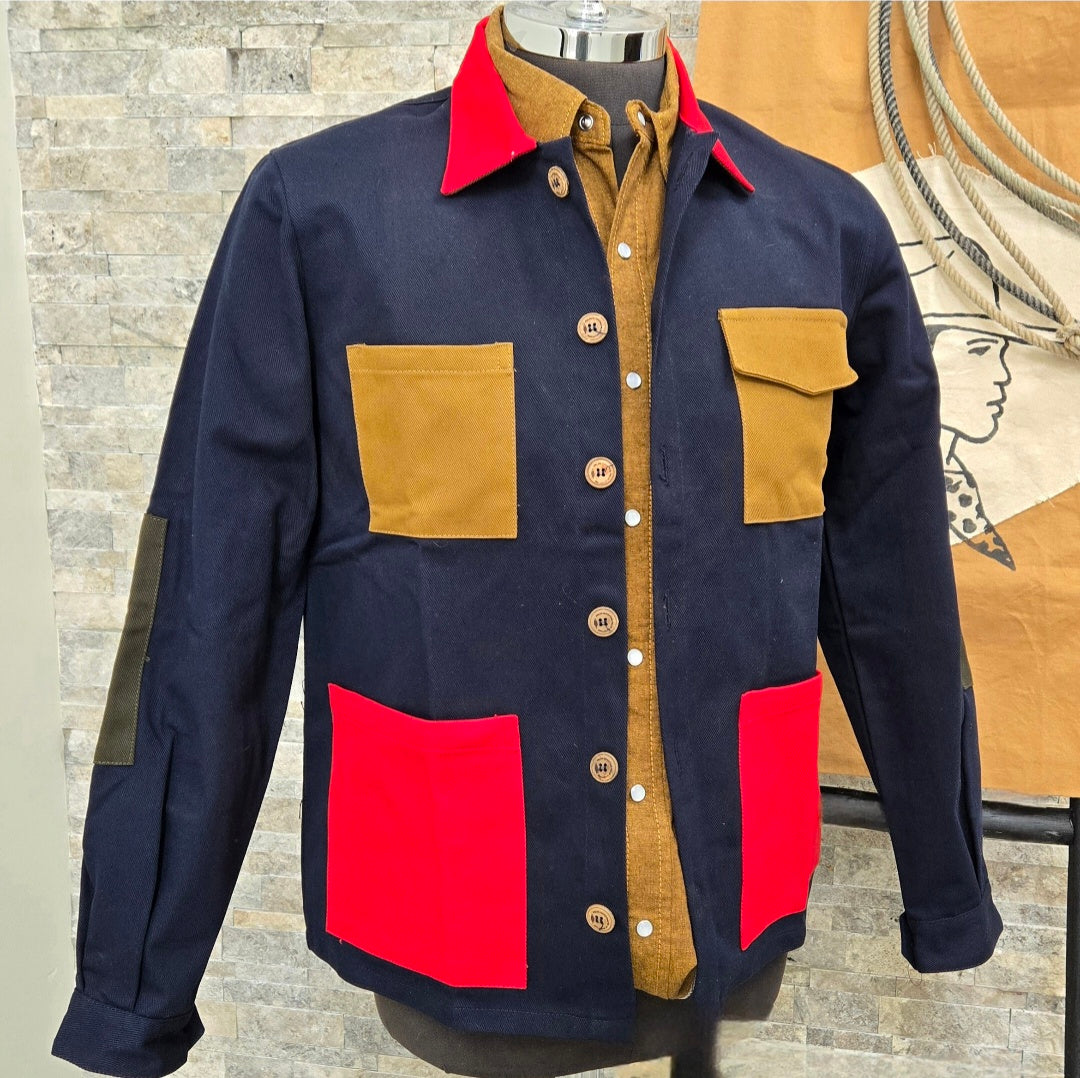 Chore Coat- Colorblock (Navy)