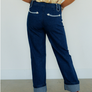 Jean-Indigo Denim Smile Pocket
