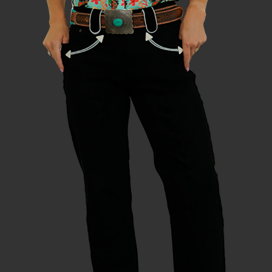 Jean-Black Denim Smile Pocket