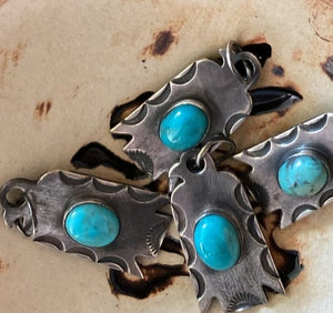 Pendant- Petroglyph Thunderbird with Turquoise