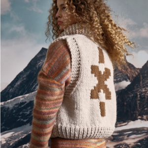 Heritage Vest- Handknit (Biscuit)