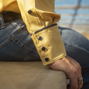 The Roper- Men's Mustard Piped Western Shirt