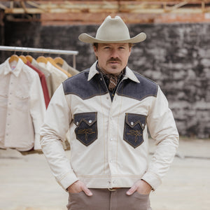 The Liberty- Men's Indigo/Natural Selvedge Denim Jacket
