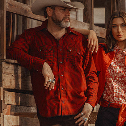 Highwayman- Men's Long Sleeve Check Western Shirt