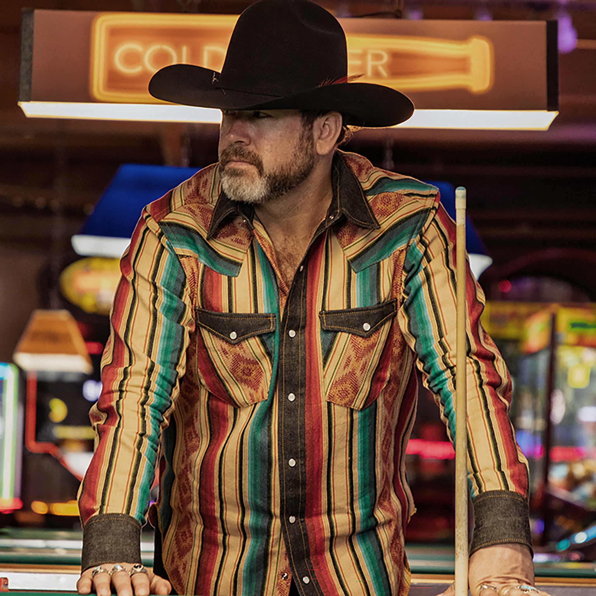 Road Side Attraction- SPECIAL EDITION Serape/Denim Shirt Jacket
