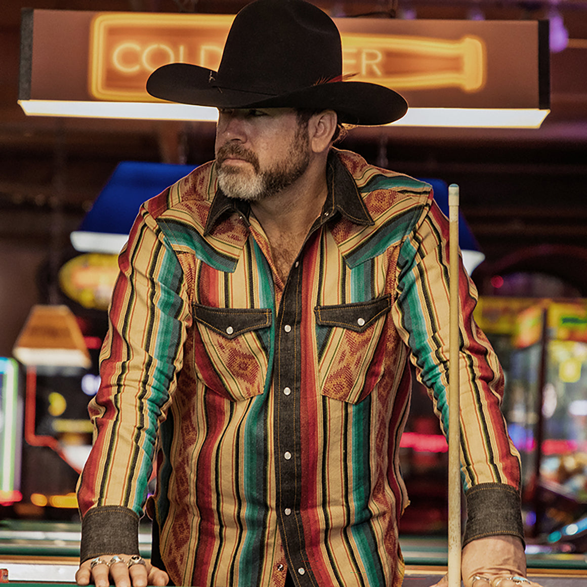 Road Side Attraction- SPECIAL EDITION Serape/Denim Shirt Jacket
