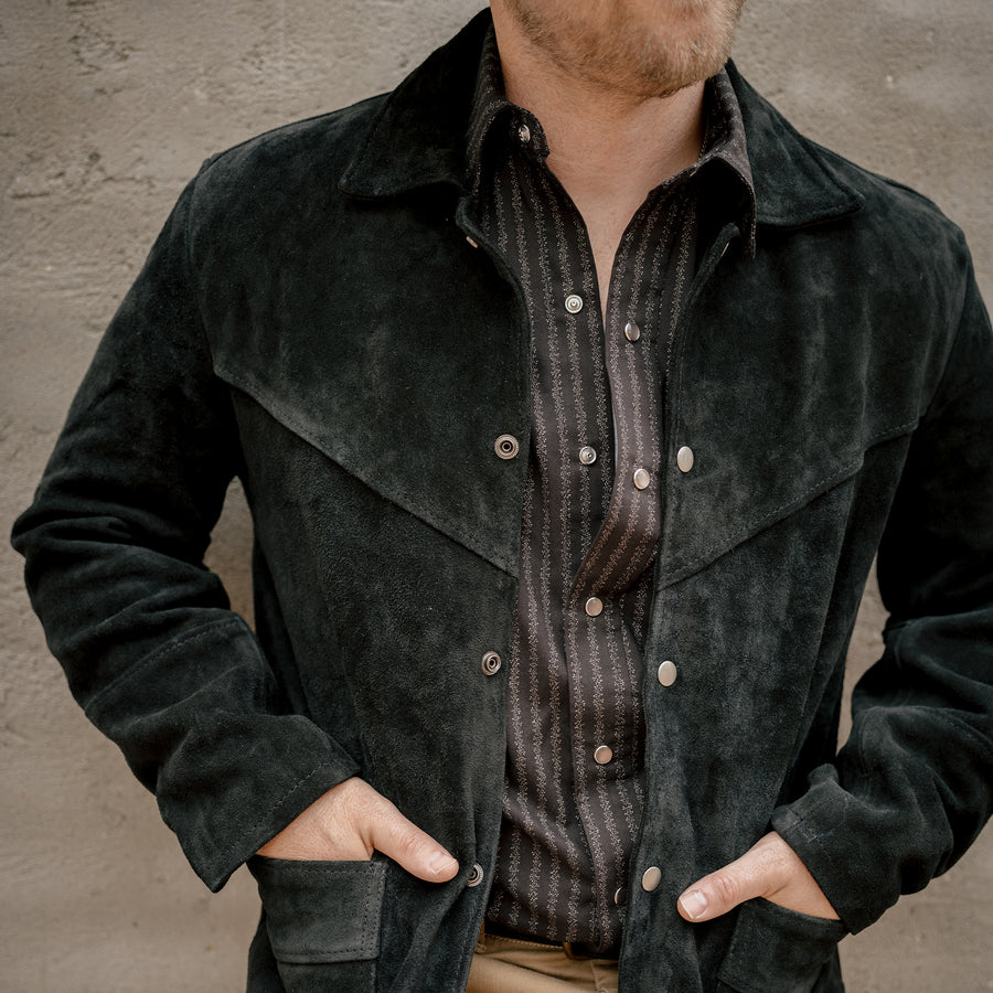 The Rancher- Roughout Western Jacket (Coal)