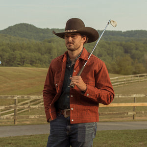 Railroad Baron- Men's Pinstripe Selvedge Jacket