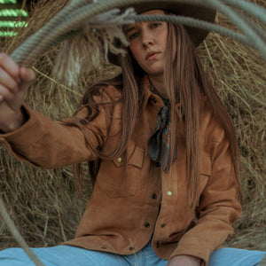 The Rancher- Suede Western Shirt Jacket (Whiskey)
