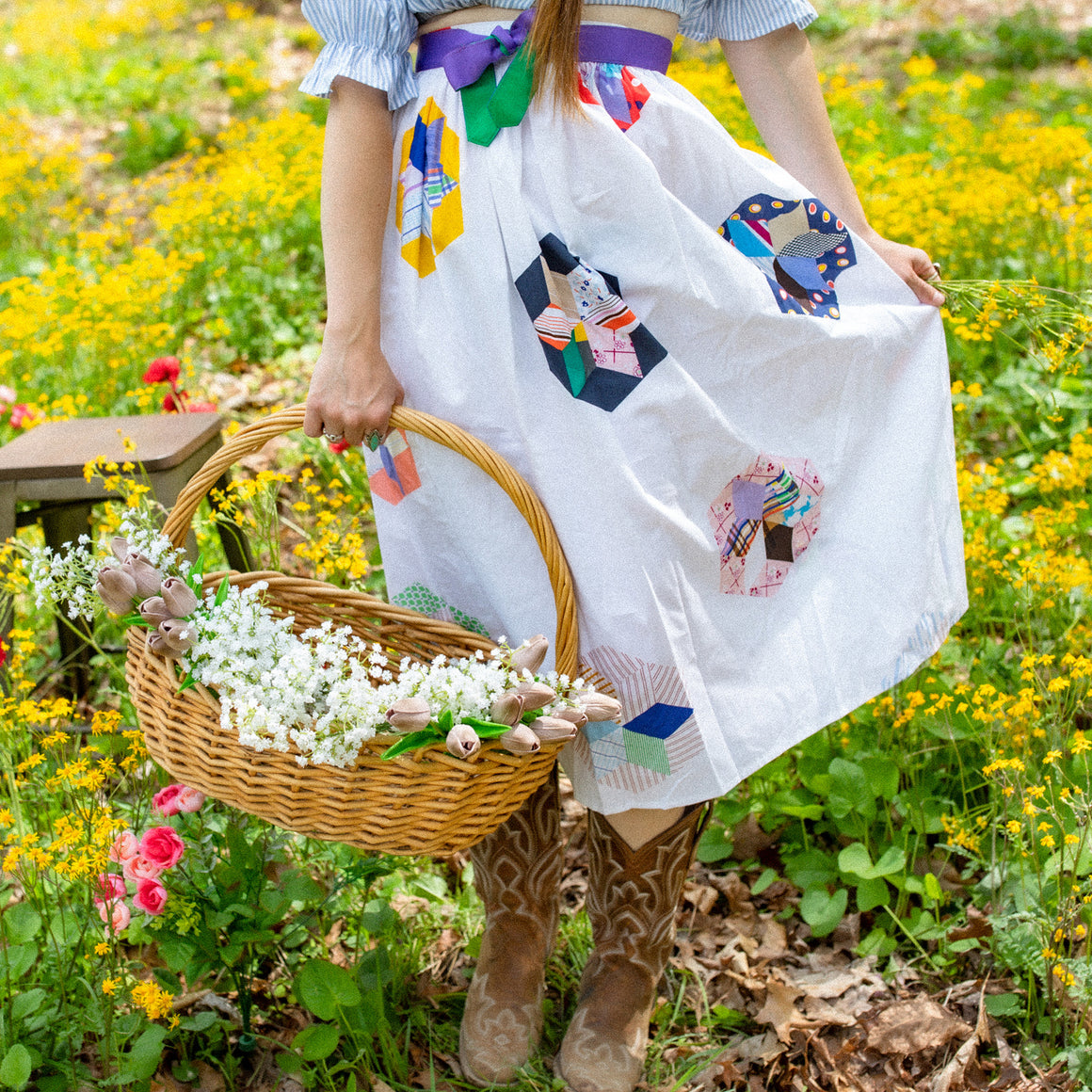 Skirt-Pinwheel Dirndl Midi
