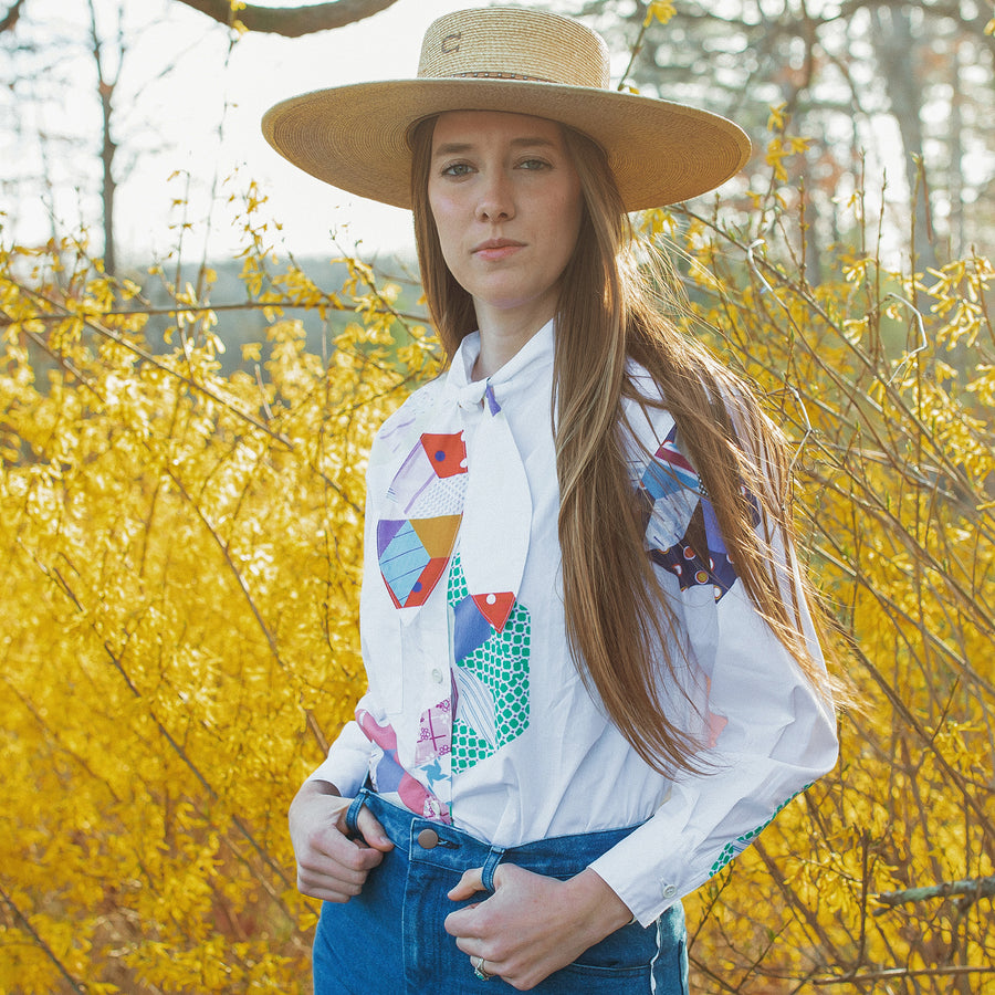 Shirt-Pinwheel Poplin Tunic