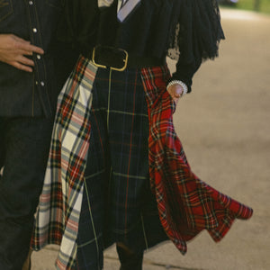 Skirt- Plaid Panel Swing