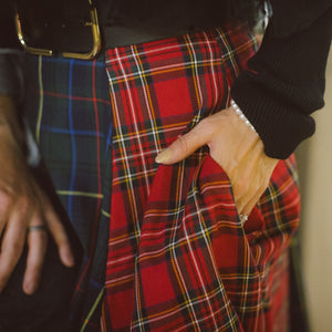 Skirt- Plaid Panel Swing