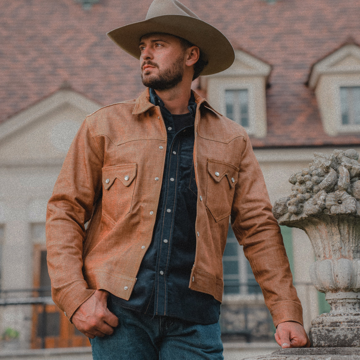 Jack of Diamonds- Men's Amber Selvedge Denim Jacket