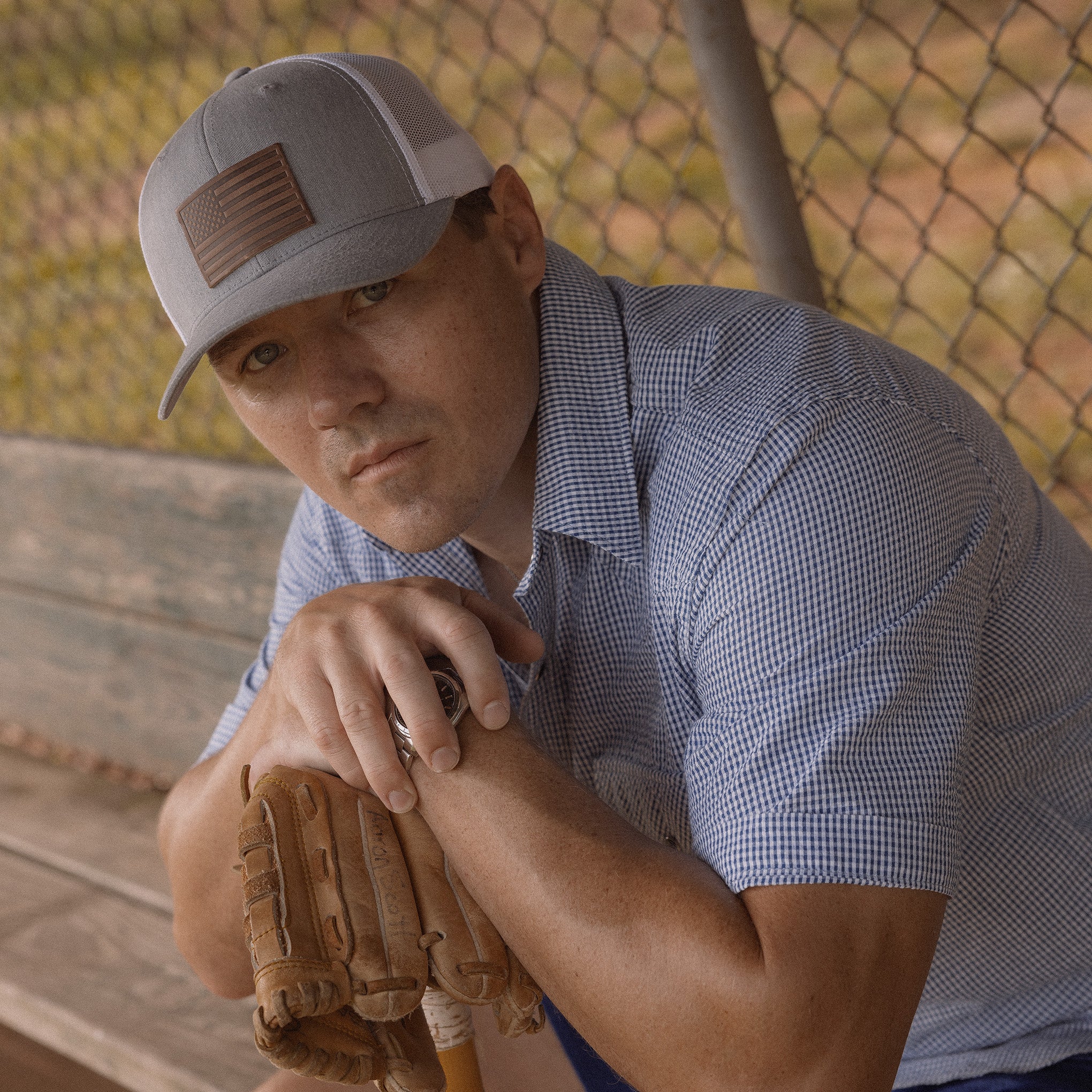 Ball Cap- American Flag Patch Dixon Rand - Main Image