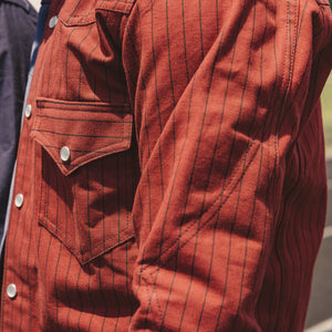 Railroad Baron- Men's Pinstripe Selvedge Jacket