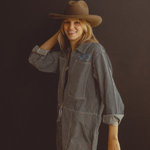 Coverall- Chainstitched Railroad Stripe (sz.S)