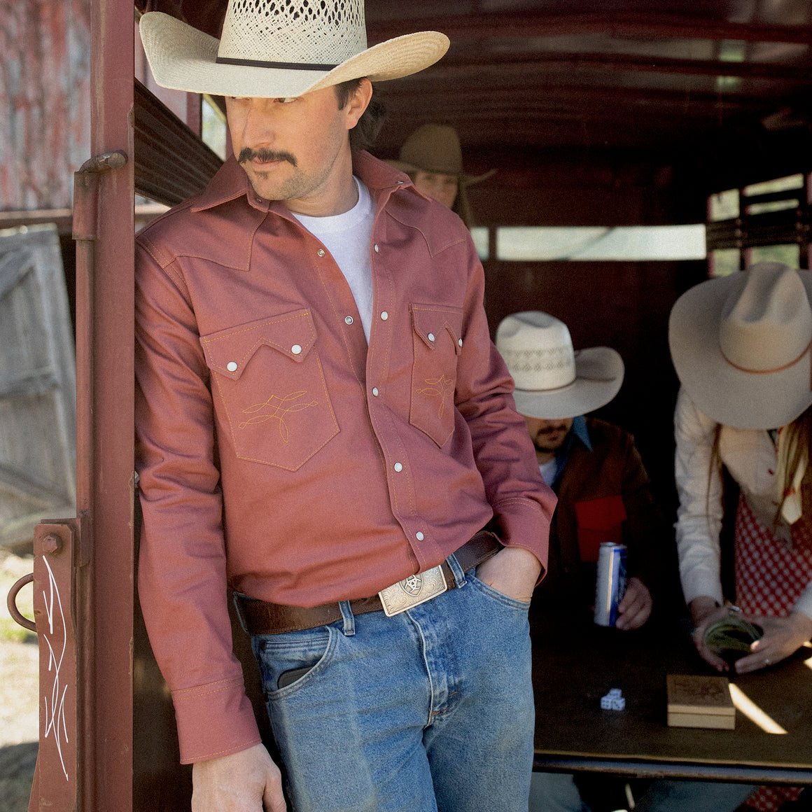 Highwayman- Western Red Denim Shirt