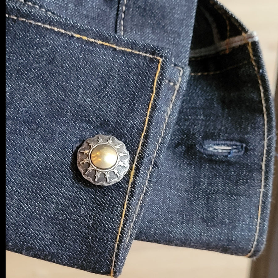 Cufflinks- Sterling/Brass Concho