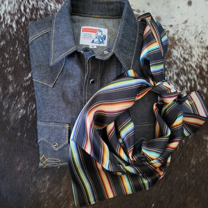 Range Bandana- Black Serape Silk