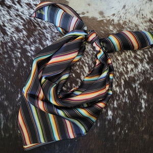 Range Bandana- Black Serape Silk