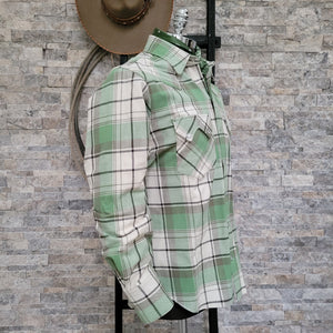 The Highwayman- Men's Woven Plaid Long Sleeve Western Shirt